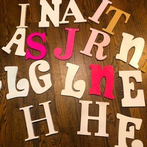 Wooden letters decor